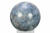 Polished Blue Quartz Sphere - Madagascar #245456-1